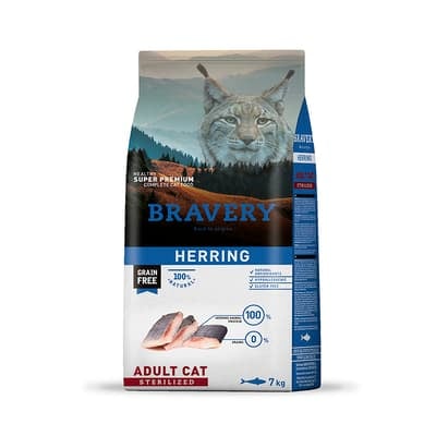 BRAVERY HERRING ADULT CAT STERILIZED 7 KG